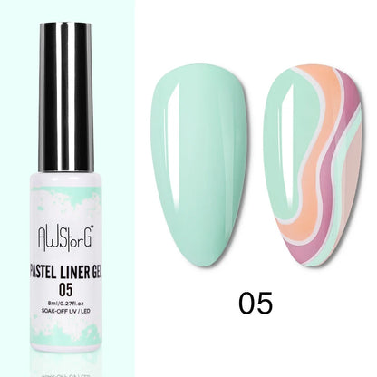 AWStorG 7.5ml Light Color Cat Eye Gel Nail Polish Pink Semi Permanent Glitter Magnetic Gel Soak Off UV LED Varnish Nail Art