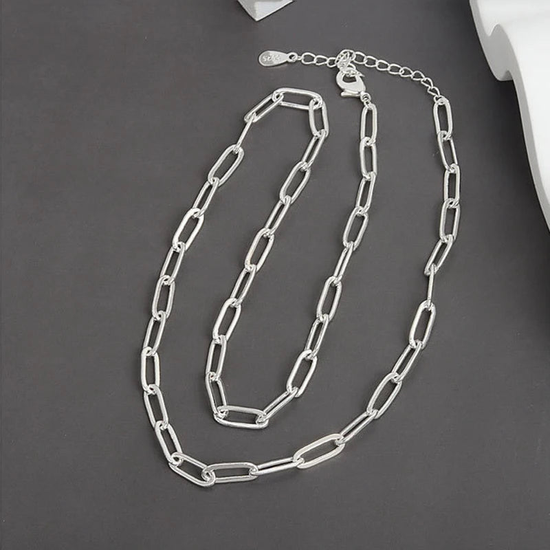 New Trendy Fashion 925 Silver Pearl Simple Elegant Thin Chain Pendant Necklace for Women Girl Jewelry Dropship Wholesale