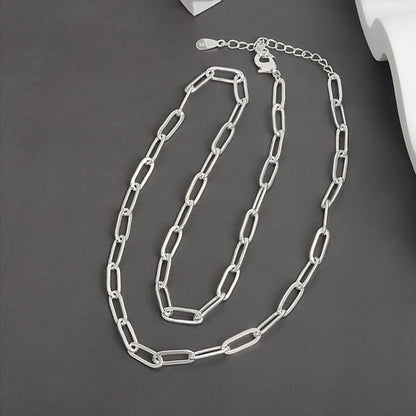 New Trendy Fashion 925 Silver Pearl Simple Elegant Thin Chain Pendant Necklace for Women Girl Jewelry Dropship Wholesale