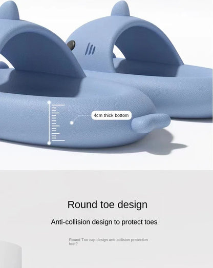 Summer Slippers Lovely Shark Slides Outdoor Women Shoes Flip Flops Men Couples Cartoon Eva Shoes Bathroom Non-Slip Sandals