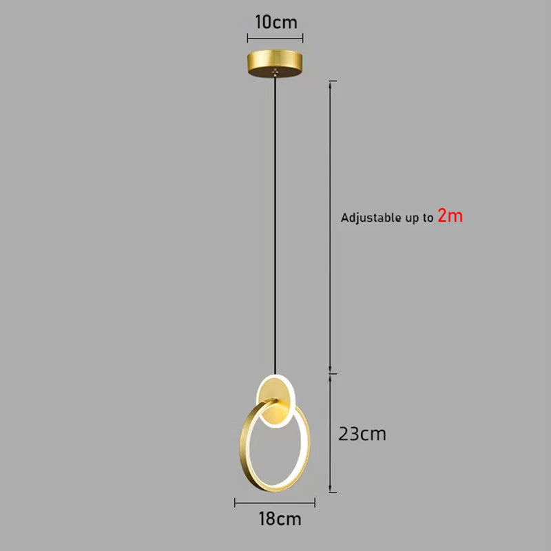 Room Decor Ring  Lustres Lamparas Colgantes Para Techo Chandeliers Luminaria Suspension Pendant Lights Lamps Luminaire Suspendu