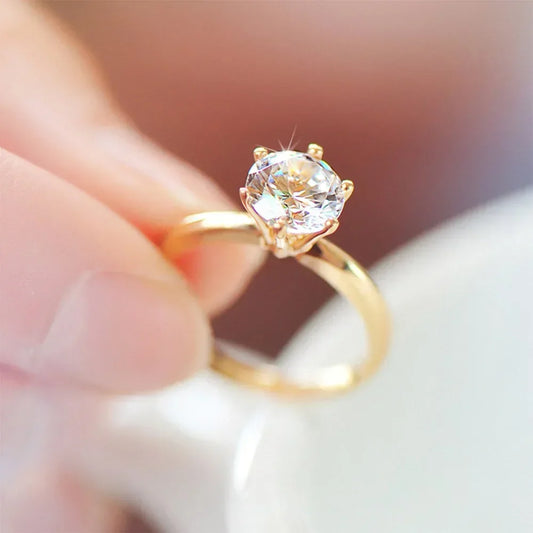 Cbtb Real Moissanite D Color 1-3ct Gold Engagement Rings for Women Luxury Wedding Jewelry Wholesale