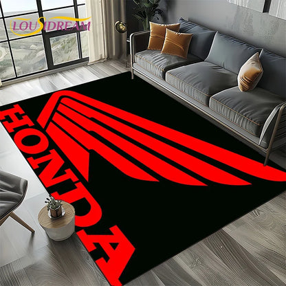 Racing Car H-HONDA HRC Motorcycle Carpet Rug for Living Room Bedroom Home Sofa Decoration,Kids Area Rug Non-slip Floor Mat Gift