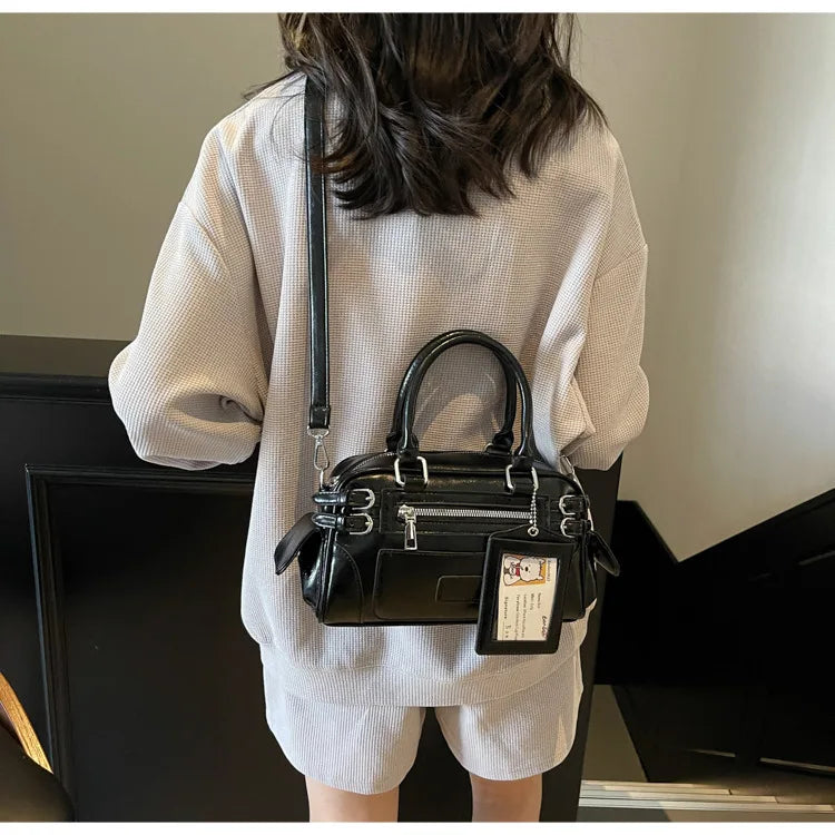 Stylish Design Glossy PU Sqeare Shoulder & Crossbody Bags Solid Zipper Hot Trendy Designer Style Handbags for Women 2025 New