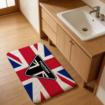 T-Triumph Motorcycle Logo Room Mats Retro Multiple Choice Living Room Kitchen Rug Non-Slip Welcome Rug