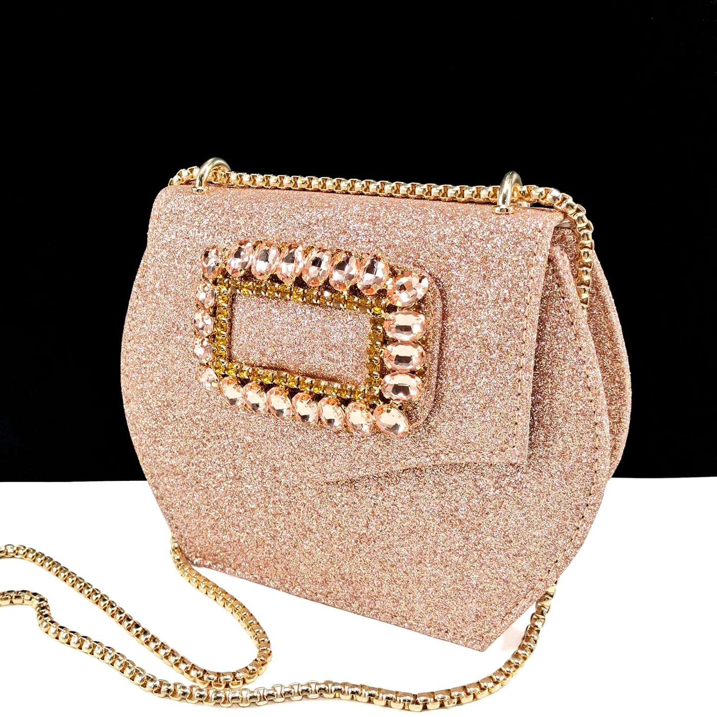 QSGFC Italian Design Rhinestone-encrusted Ladies Party Shoes And Special Bag Women High Heels Wedding Dual Purpose Bag