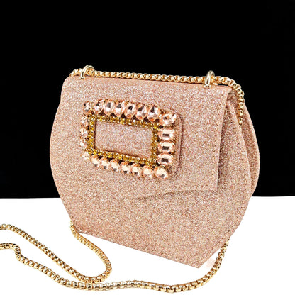 QSGFC Italian Design Rhinestone-encrusted Ladies Party Shoes And Special Bag Women High Heels Wedding Dual Purpose Bag