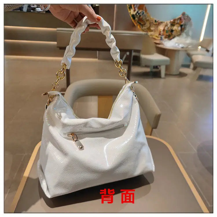 2026 New Fashion Diamonds Women Handbags Genuine Leather Tote Bag Large Capacity Work Commute Leisure Versatile Shoulder Bags