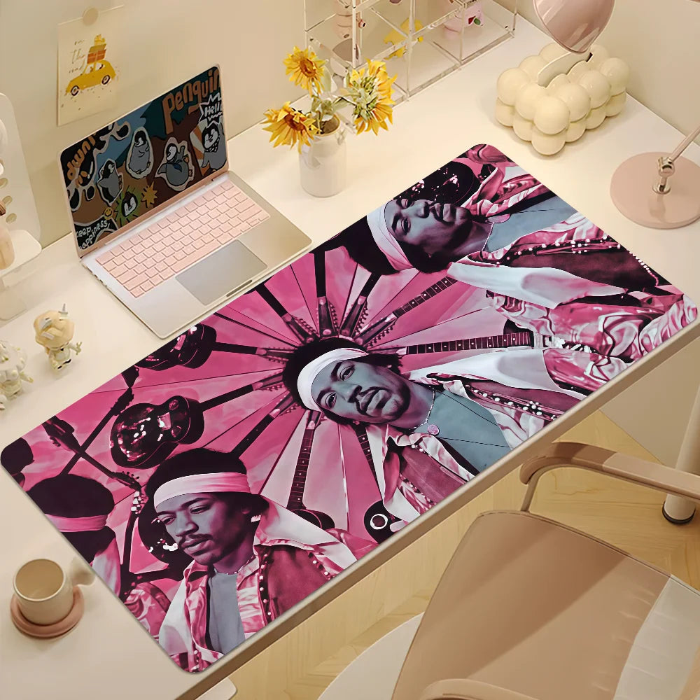Singer J-JIMI HENDRIX THE Last Experience Mouse Pad Large Desk Mat Keyboard Ergonomic Office Rubber Game PC Non-slip Anti-fray H