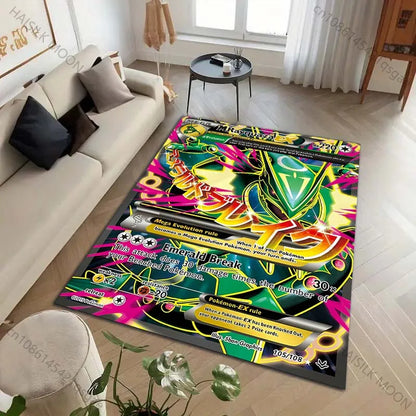 1PC Pokémon Card Charizard Squirtle Print Carpet for Living Room Bedroom Kid's Room Home Decor Area Rug Sofa Cloakroom Mat