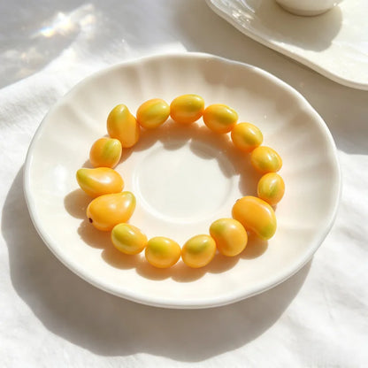 Dopamine 3D Fruit Beaded Necklace Bohemian Retro Pomegranate Strawberry Tomato Choker Exaggerated Bracelet Bikini Jewelry Gift