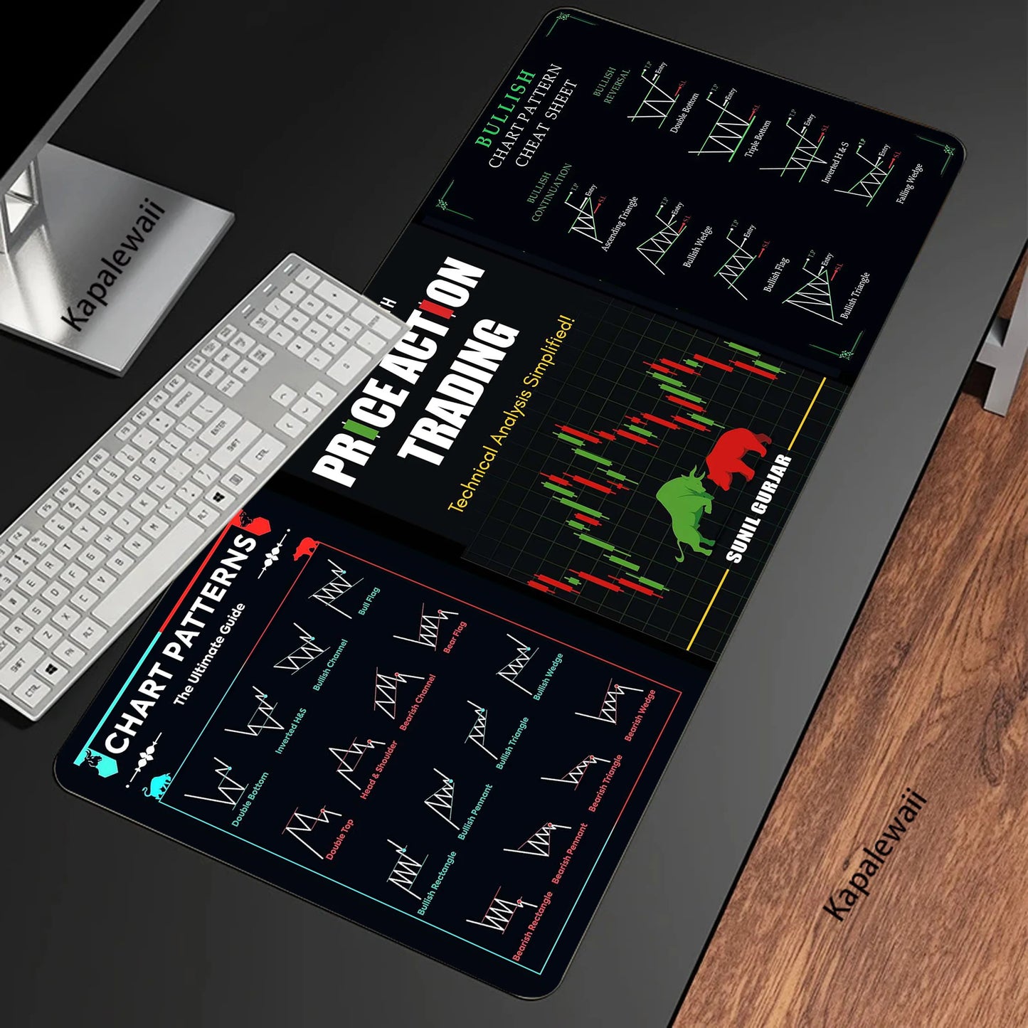 Stock Market XXL Mouse Pad 900x400 Chart Pattern Mousepads Keyboard Gaming Desk Mat Mice Computer Accessories Mouse Mat Carpet