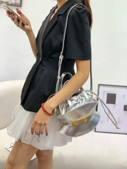 2026 New Fashion Square Diaper Bag Ladies Satchel Handbag Textured Leather Original Retro Crossbody Shoulder Purse Designer