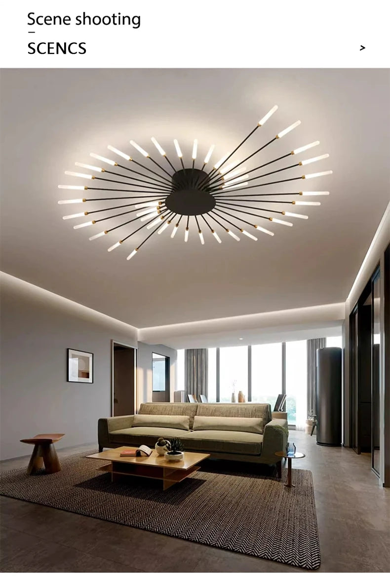 Modern Firework s Led Ceiling Lamp Creativity Living Dining Room Ceiling Chandelier Home Lighting Bedroom Light Luster Luminaire