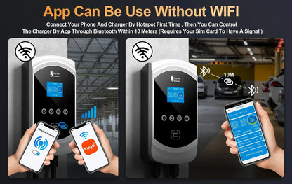 Feyree EV Charger Type2 Cable 32A 7.6kW Dynamic Load Balancing EVSE Wallbox APP Function 11kW 22kW Charging Station Electric Car