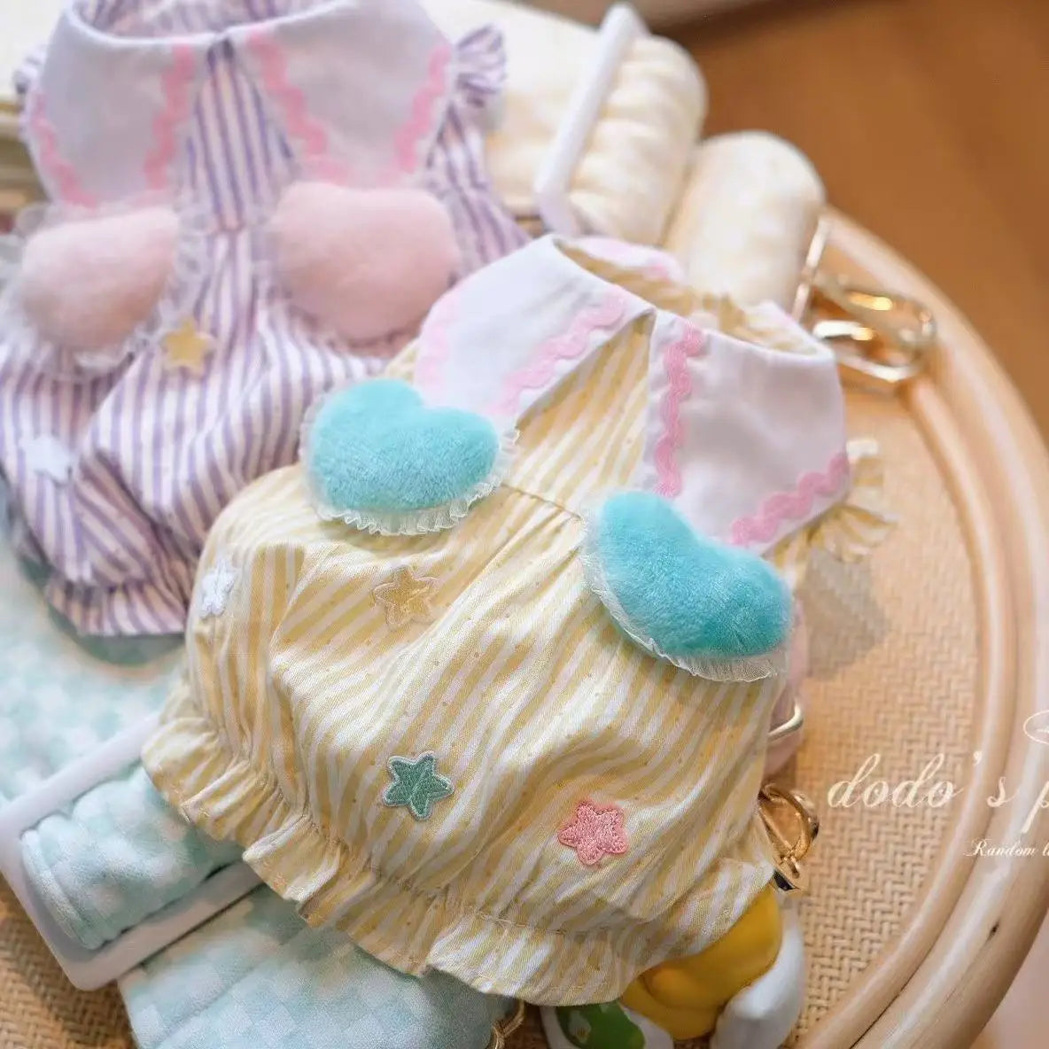 Summer Pet Dog Cat Clothes for Small Dogs Cats Bubble Puppy Princess Striped Dress Cats Kitten Rabbit Clothing Pet Supplies