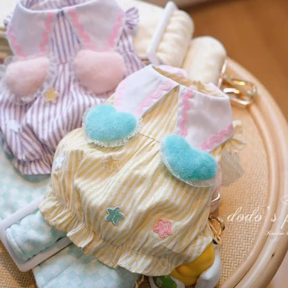 Summer Pet Dog Cat Clothes for Small Dogs Cats Bubble Puppy Princess Striped Dress Cats Kitten Rabbit Clothing Pet Supplies