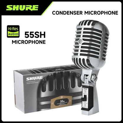 Shure 55SH Vintage Metal Style Dynamic Microphone Iconic Classic Vocal Microphone for Live Performance and Karaoke Shure 55SH