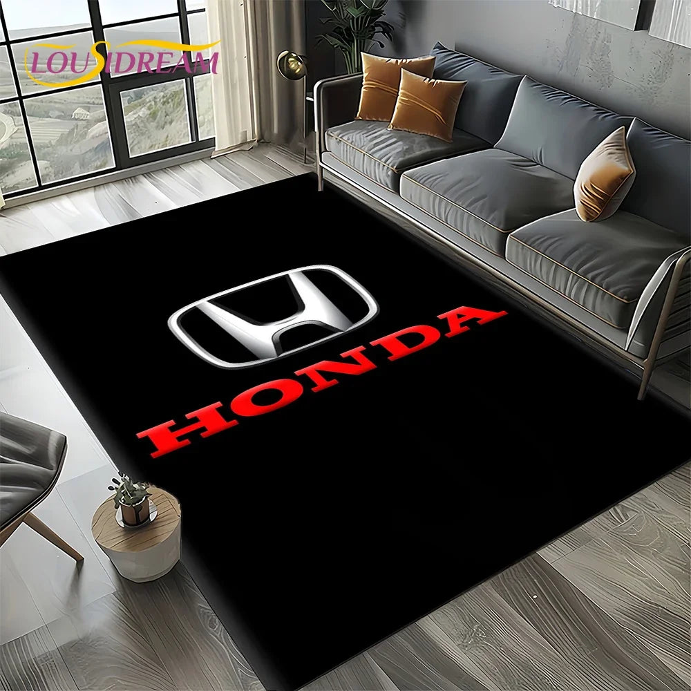 Racing Car H-HONDA HRC Motorcycle Carpet Rug for Living Room Bedroom Home Sofa Decoration,Kids Area Rug Non-slip Floor Mat Gift