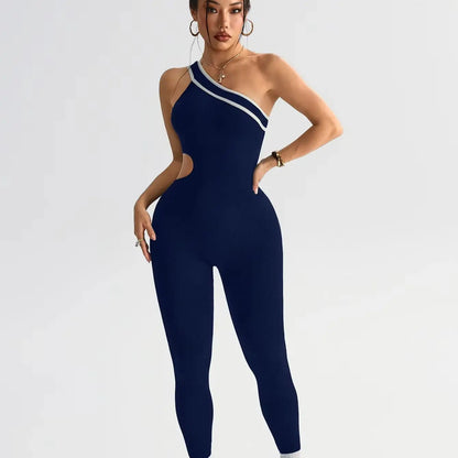 Women Seamless Yoga Jumpsuit Workout Bodysuit Tummy Control Butt-Lifting Gym Clothes Sleek Sportswear Striped Athletic Outfit