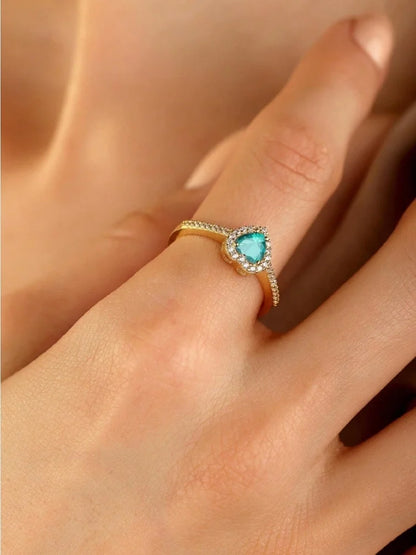 Gorgeous Zircon Romantic Love Heart Ring for Women Engagement Wedding Real 925 Sterling Silver Luxury High Quality Fine Jewelry