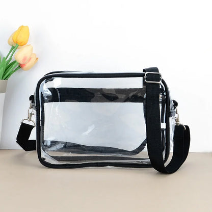 Clear PVC Crossbody Bags For Women, Waterproof Vacation Travel Beach Shoulder Bag For Outdoor, Summer Ladies Handbags Gifts