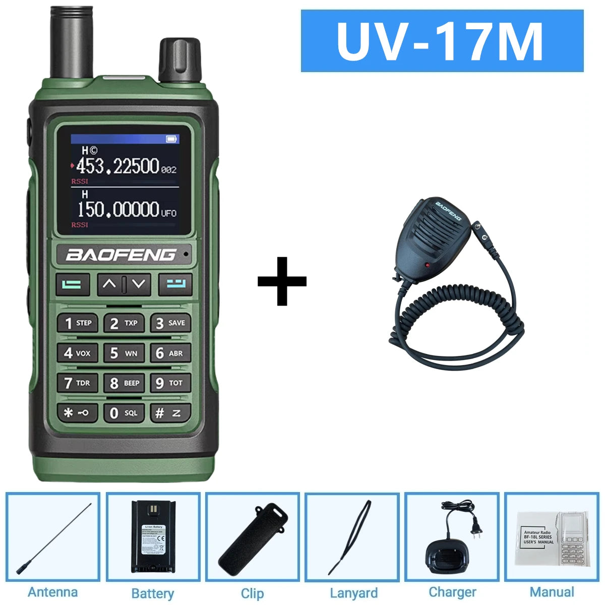Baofeng 10W Ham Radio Uv-17R Long Range Walkie Talkie 999Ch Wireless Copy Air Band Type-C Emergency Tool For Enthusiasts