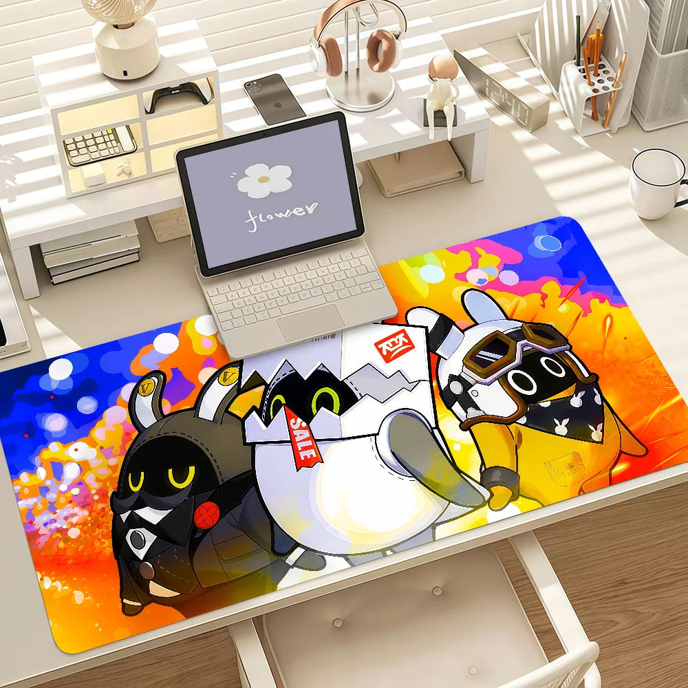 Game Zenless Zone Zero Bangboo Mouse Pad Anti Slip Rubber Edge Locked Thickened Laptop Gaming Desk Mat