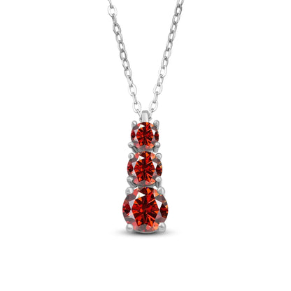 1.8CT D Color Moissanite Gourd Pendant Mama Dainty Necklace Classic 925 Sterling Silver Women's Necklace Fine Jewelry For Party