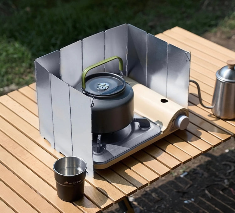 8/10/12/14/16Plates Stove Windscreen Aluminum Alloy Stove Wind shield with Drawstring Bag For Camping Burner Windproof Screen