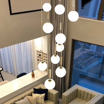 Modern Stair Chandelier Pendant Lights Indoor Lighting Ceiling Lamp Hanging Light LED Chandeliers for Living Room Indoor Lightin