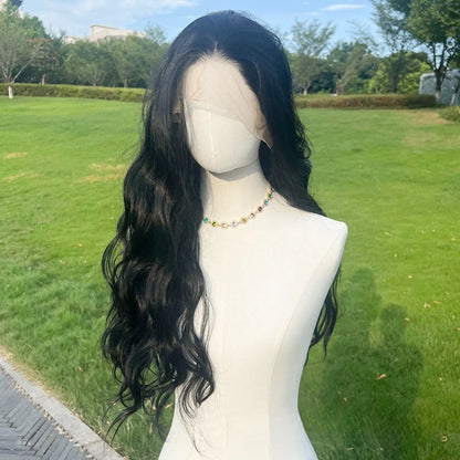 Black Wig Synthetic 13X4 Lace Front Wig Long Loose Wave Lace Front Synthetic Wig Heat Resistant Fiber Hair