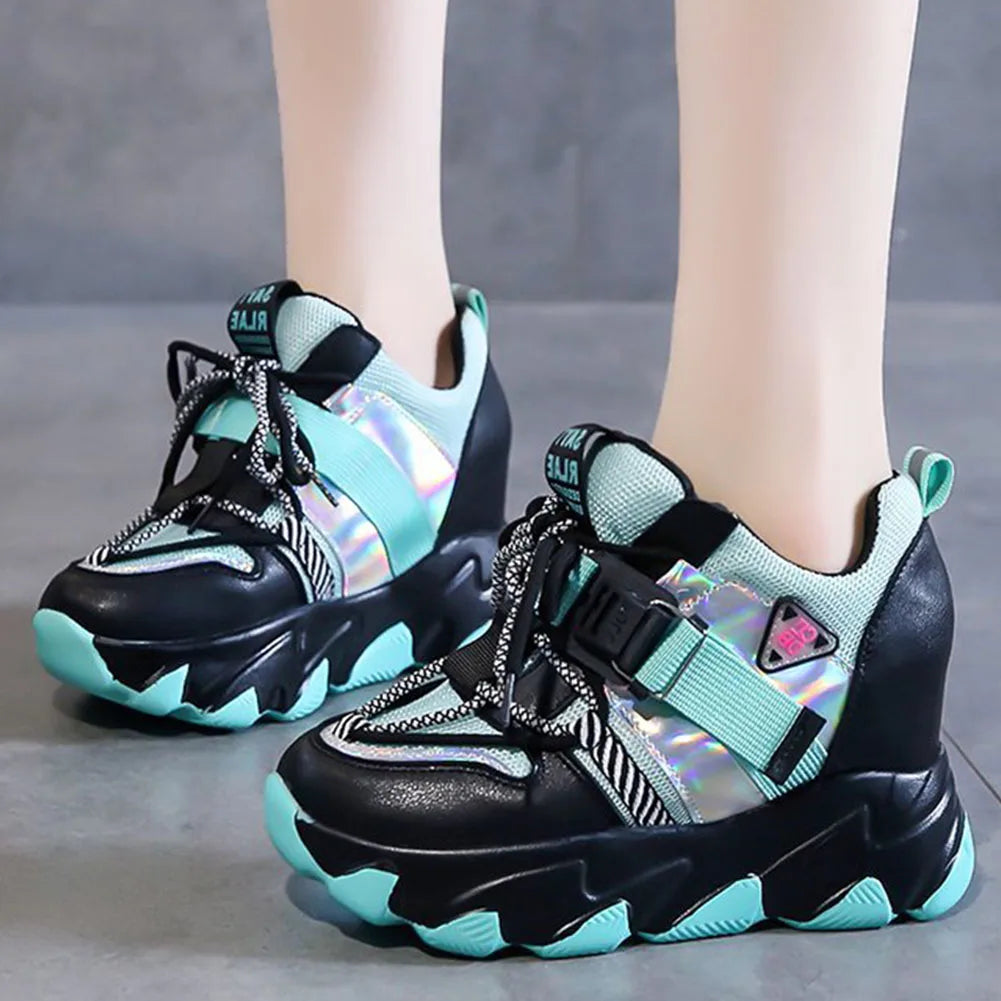 Maogu Mixed Color Shoes Sports Wedge White Sandals Women High Heel Beach Casual Shoe Leisure Lady Platform Chunky Sandals