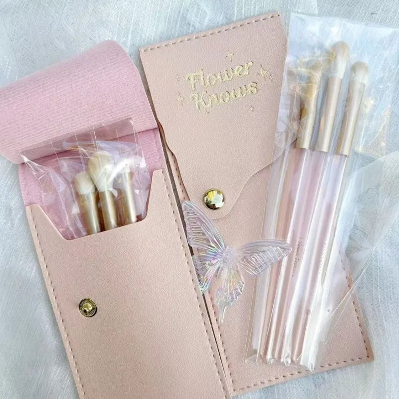 Flower Knows Little Angel Eyeshadow Palette Hand Mirror Brush Set Delicate Matte Glow Shimmer Flowerknows Edens Angel Eyeshadows