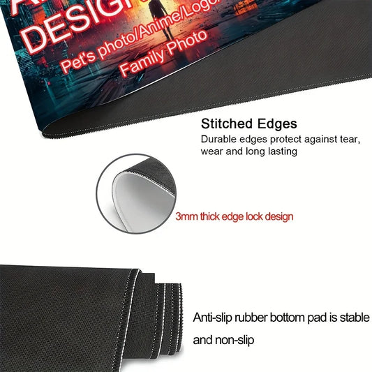 Custom Design Mouse Pad Personalized Upload Image Desk Mat Large Gaming Mousepad Customized Gift for Friends Family