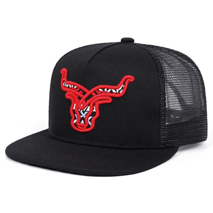 2025 Personalized New Flat Edge Hat letters Creative Embroidered Street HipHop Hat Outdoor Leisure Sunshade Baseball Hat Net Hat