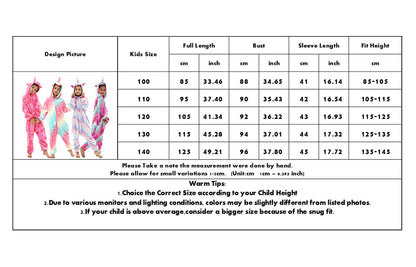 Animal Onesies Kigurumi Unicorn Pajamas Set Women Winter Overall Flannel Cartoon Cosplay Sleepwear Jumpsuit Men Homewear Pijama