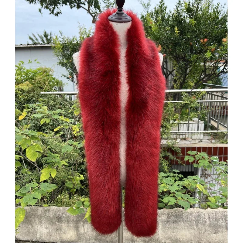 Bulk discount  Y2K Mink Fur Scarf for Women - Winter Plush Long Strip Scarf, European American Style Warm accessory