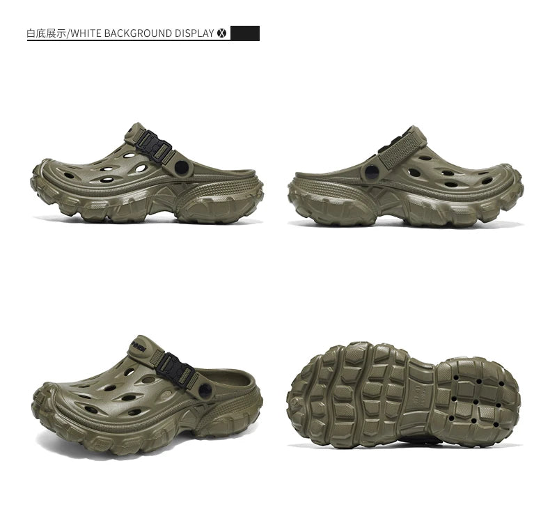Summer Casual Sandals Men Outdoor Slippers Flat Mens Flip-flop Lightweight Beach Shoes Indoor Home Anti-slip Bathroom Slides