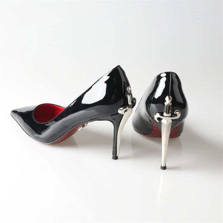 Alionly 2026 New 8CM Thin High Heels Pumps Women Pointed Toe Slip On Shoes Elegant Prom Wedding Stripper Ladies Sandals