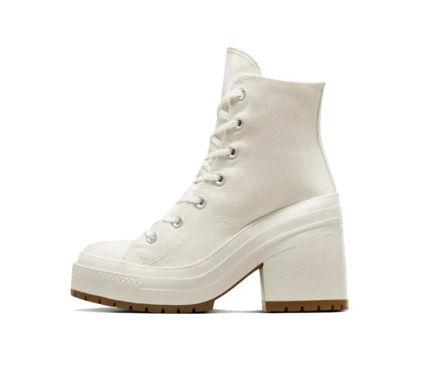 Women Platform Sneakers Luxury Brand Women Boots Fashion Outdoor Skateboard Shoes Women High Top Canvas Sneaker Plus Size 36-42