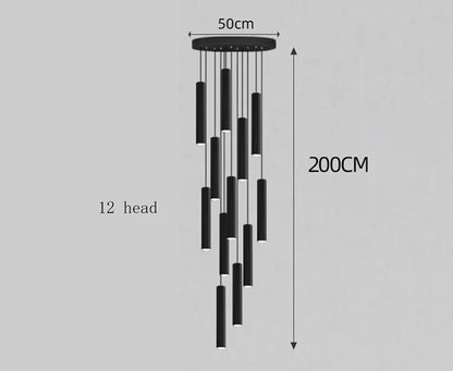 Modern home decor led lights pendant light lamps forstaircase Chandeliers for living room hanging light indoor lighting