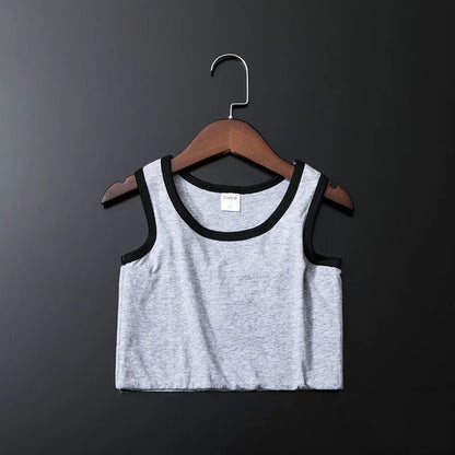 Bandaged chest clip vest, top breathable elastic chest clip vest, women's tight elastic vest