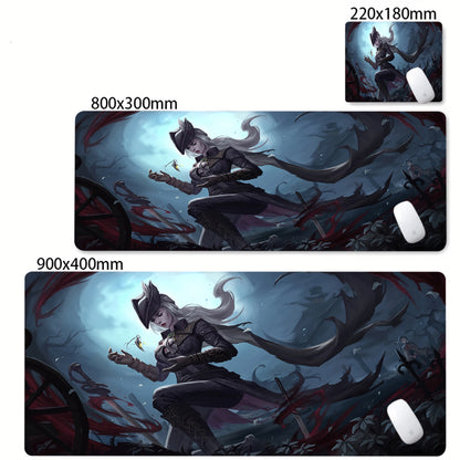 HD Printing Bloodborne Large Size Pc Mousepad Game Decoration Computer Non-slip Rubber Mouse Pad Office Keyboard Desk Mat Carpet