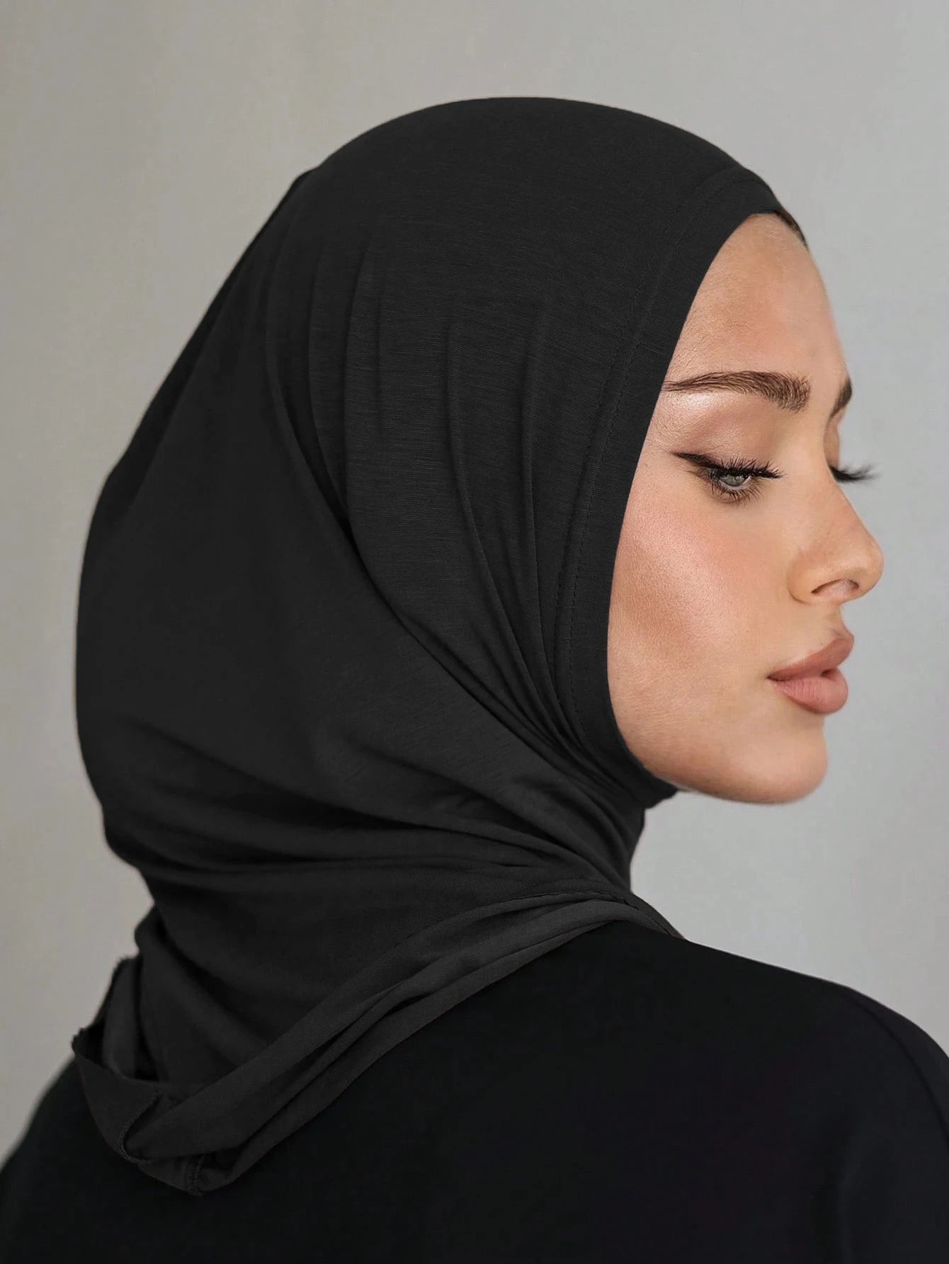 Soft Elasticity Modal Pull on Hijab Muslim Full Cover Neck Instant Hijab Islam Ready to Wear Hijab Scarf HeadWrap Ramadan Prayer