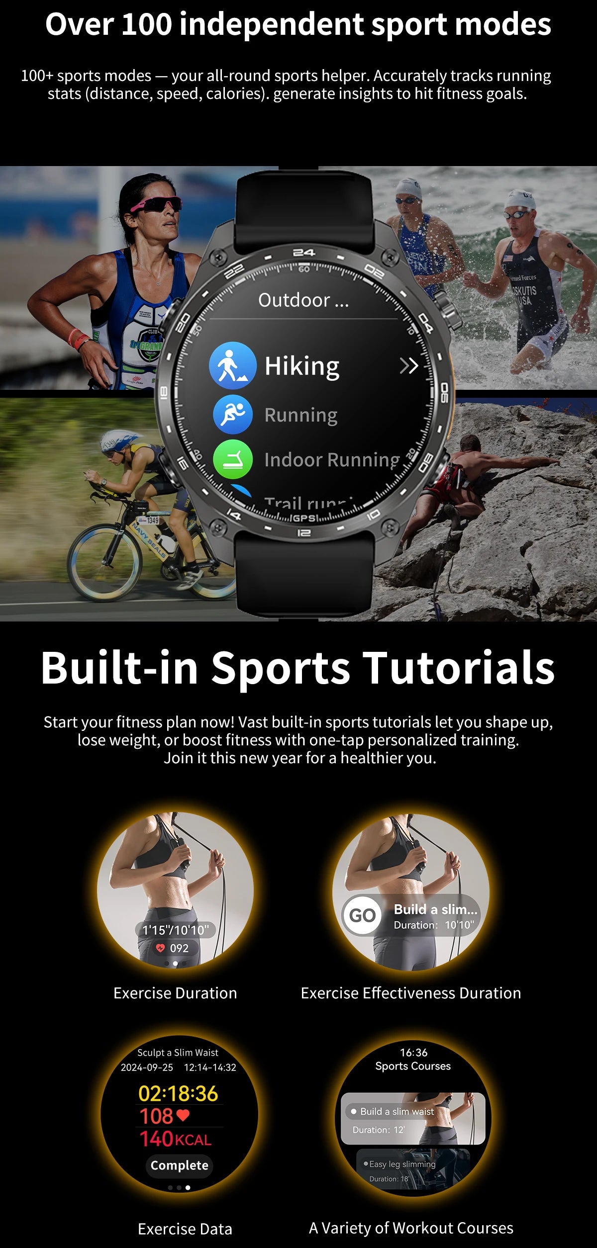 2026 HD300 Pro GPS Smart Watch for Outdoor Sports Offline Map 5.4Bluetooth Call Waterproof Health Travel Diving Smartwatch