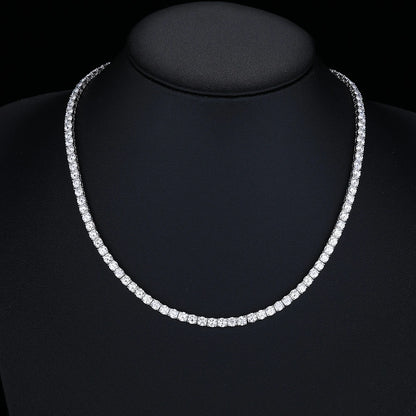 Factory Price S925 Sterling Silver D VVS1 Moissanite Tennis Necklace 3/4/5/6mm GRA for Women Man Jewellery Zircon