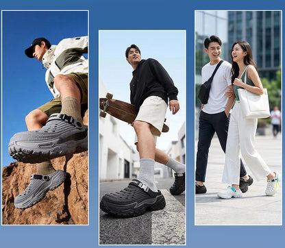 Clogs Platform Slippers Men Summer Luxury Designer Shoes Male Casual Sandals Fashion Indoor Outdoor Beach Slides Unisex Non-Slip