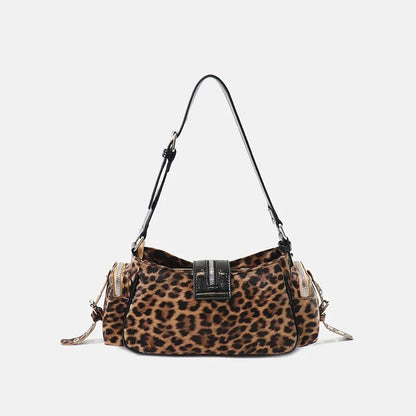 Women's Y2k Punk Vintage Shoulder Purse PU Leather Gothic Rivet Handbag Waist Bag Luxury Black Cross Body Bags with Spikes