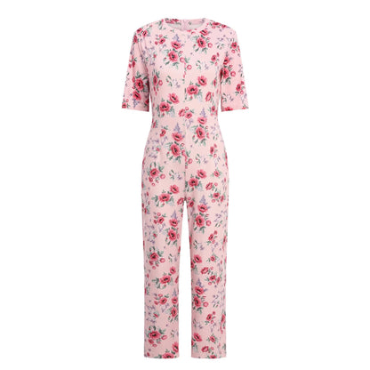 Elderly Men Women Anti-Strip Adaptive Jumpsuit Long Sleeve Striped Zipper One-piece Rompers for Special Needs and Disabilities